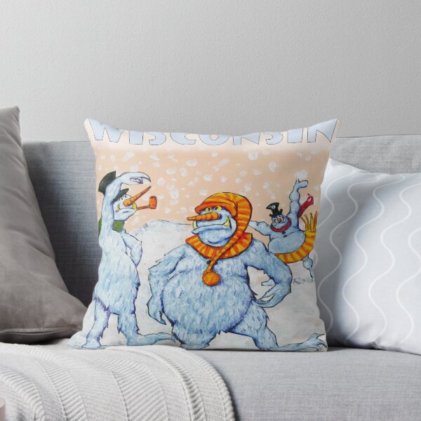 Item preview, Wisconsin Snowmen in Snowball Fight designed and sold by sneakycows.