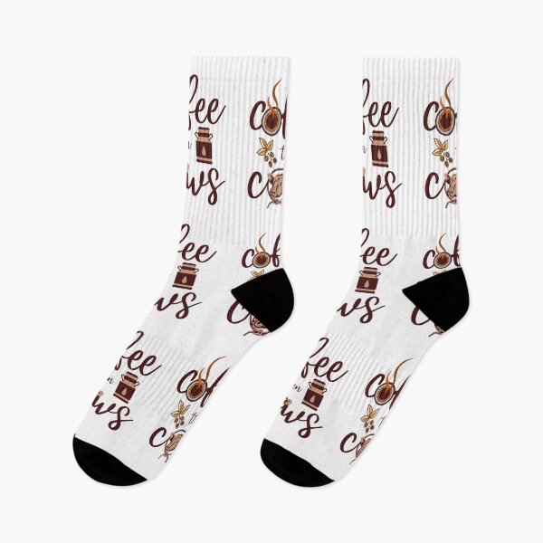Item preview, Coffee then Cows | Coffee cup, coffee beans, milk can and cow | Also available in white lettering for dark backgrounds designed and sold by InkItStudio.