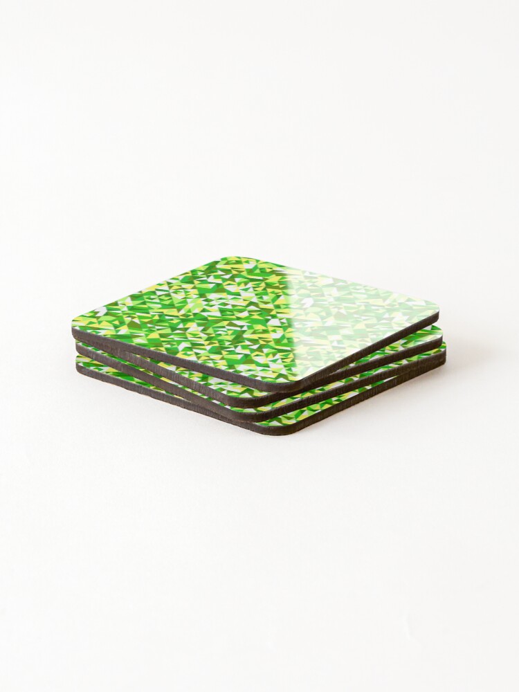 Thumbnail 4 of 5, Coasters (Set of 4), Abstract-Colorful-Triangle-Tile-Pattern designed and sold by 2411.