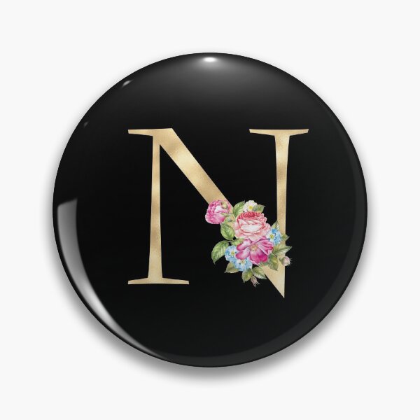 Item preview, Gold Letter N With Garden Flowers | Floral Wedding Letters designed and sold by SerendipityNow.