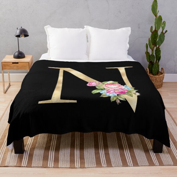 Item preview, Gold Letter N With Garden Flowers | Floral Wedding Letters designed and sold by SerendipityNow.