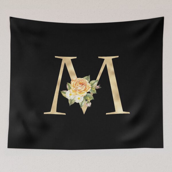 Item preview, Gold Letter M  With Garden Flowers | Floral Wedding Letters designed and sold by SerendipityNow.