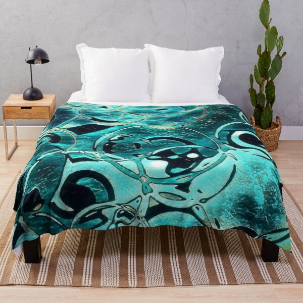 Item preview, Abstract blue ocean bubble underwater cells sunlight designed and sold by Digibee.