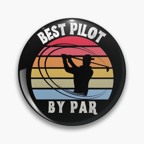 Item preview, Pilot Golf player gifts, Best Pilot on the Back Nine, Vintage Sunset Design for Golfer Pilot designed and sold by AmazingEcraft.