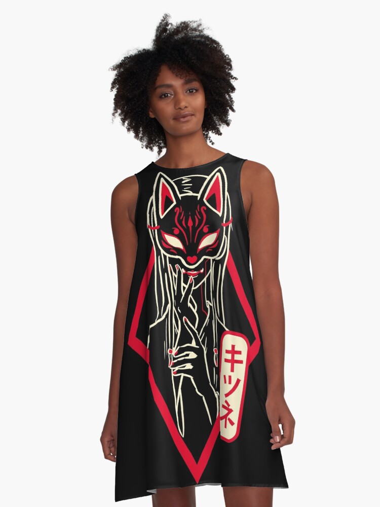 Kitsune Red Spirit Fox | A-Line Dress