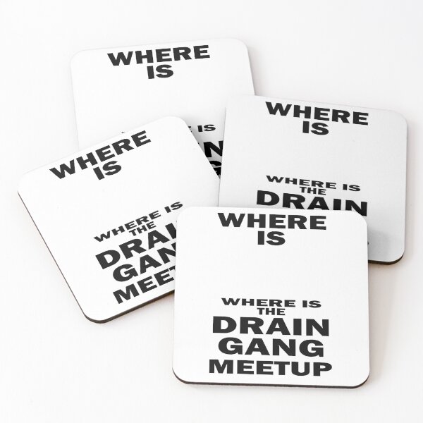 Item preview, Where Is The Drain Gang Meetup Black Text designed and sold by bebopboop.