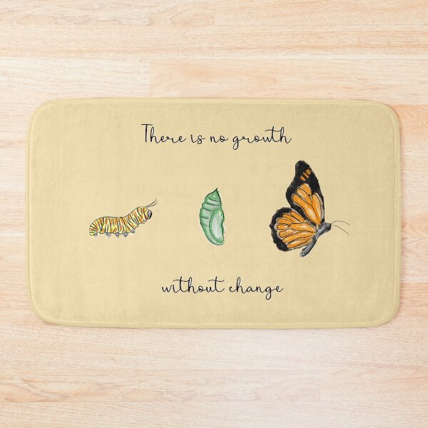 Item preview, Metamorphosis | There is no growth without change | Caterpillar, Chrysalis and Butterfly designed and sold by Lizzamour.