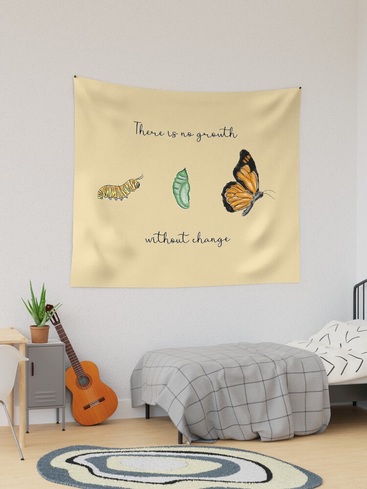 Monarch Butterfly wall art: Caterpillar Chrysalis Butterfly