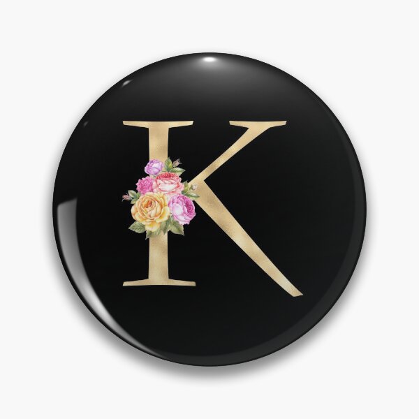 Item preview, Gold Letter K  With Garden Flowers | Floral Wedding Letters designed and sold by SerendipityNow.
