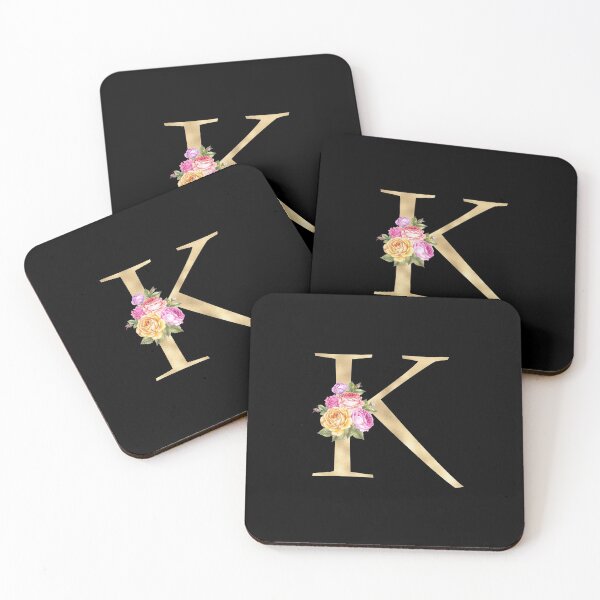 Item preview, Gold Letter K  With Garden Flowers | Floral Wedding Letters designed and sold by SerendipityNow.