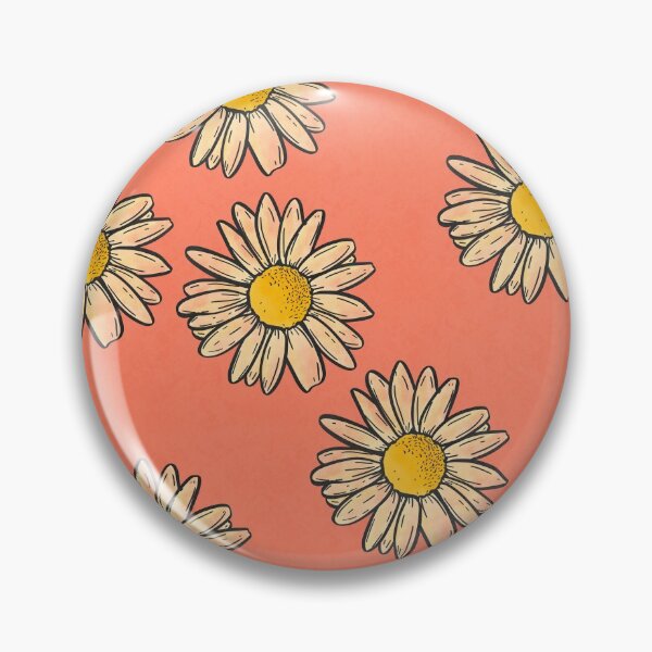 Item preview, Coral Daisy Springtime Pattern designed and sold by WriteTheRainbow.
