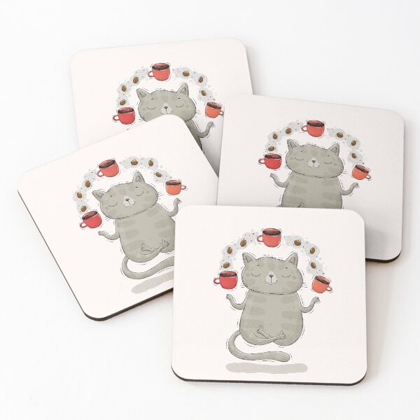 Item preview, MEDITATIVE COFFEE CAT designed and sold by taniasamoshkina.