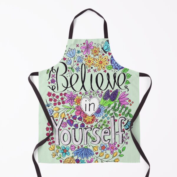Item preview, Believe In Yourself Floral Inspirational Quote designed and sold by LouiseFranksArt.
