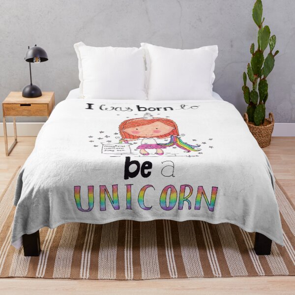 Item preview, I was born to be a unicorn designed and sold by LouiseFranksArt.