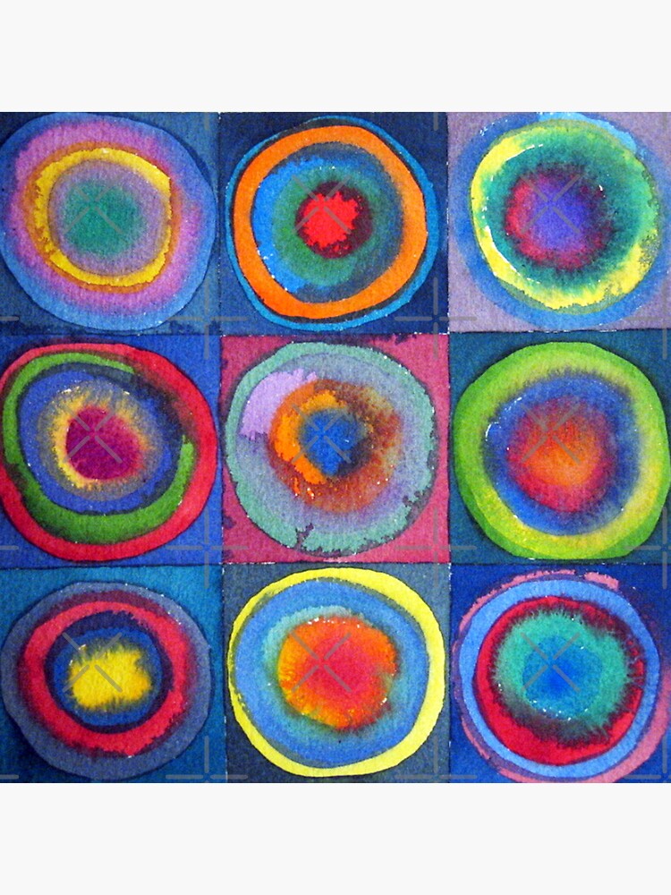 Circles - abstract watercolour by Francesca Whetnall by Cecca-Designs
