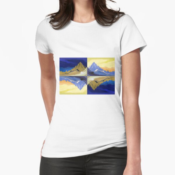 Fantasy on the Himalayas (Sonata overhead paint) Nicholas Roerich Painting Fitted T-Shirt
