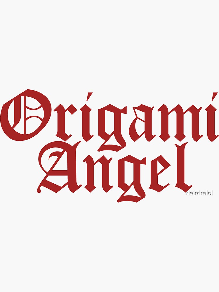 Origami Angel Band Logo Sticker For Sale By Deirdrelol Redbubble