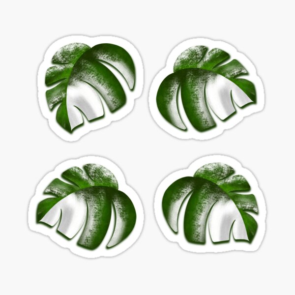 Vista previa del artículo con la obra «Hojas de Monstera Albo», diseñado y vendido por RitaLaiArt.