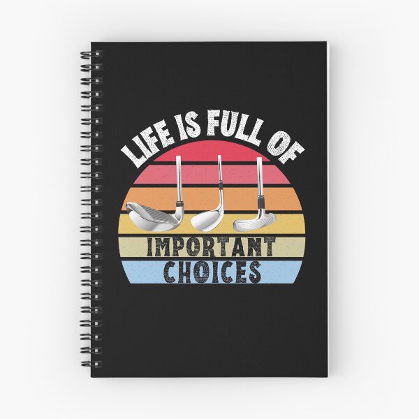Item preview, Life is full of Important Choices,Golf player gifts, Vintage Sunset Design for Golf players designed and sold by AmazingEcraft.