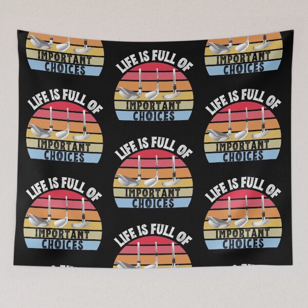 Item preview, Life is full of Important Choices,Golf player gifts, Vintage Sunset Design for Golf players designed and sold by AmazingEcraft.