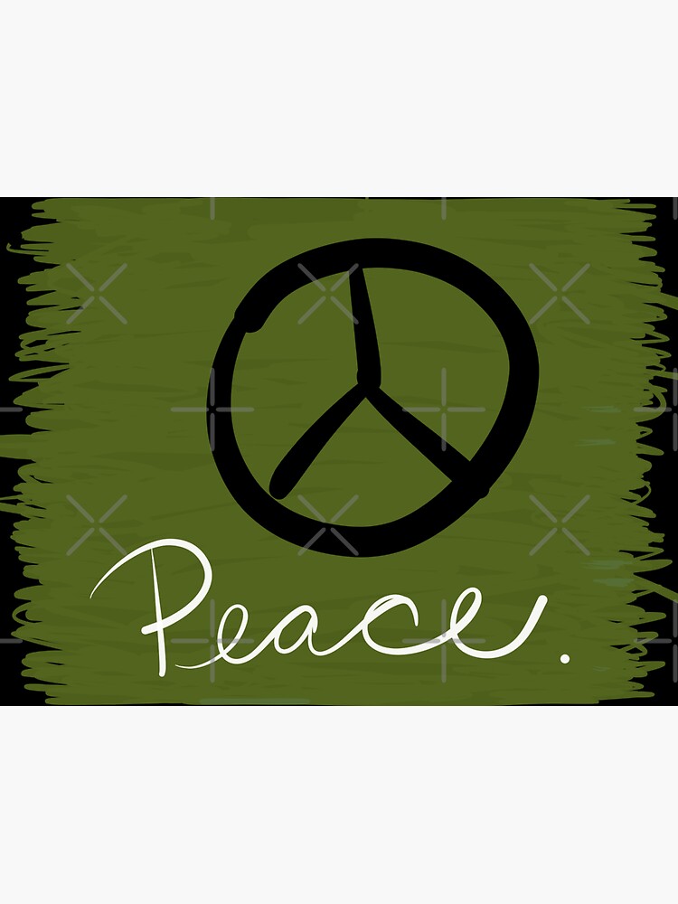 Peace - Peace Sign and Typography Art - Gift for Activist by OneDayArt