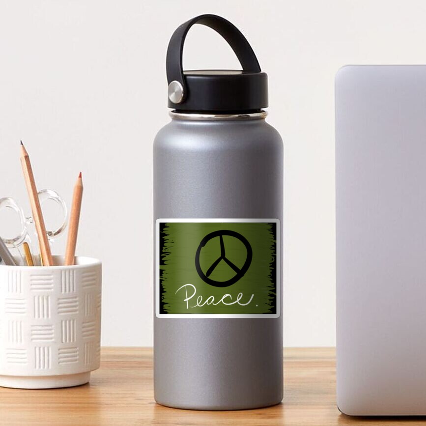 Peace - Peace Sign and Typography Art - Gift for Activist Sticker