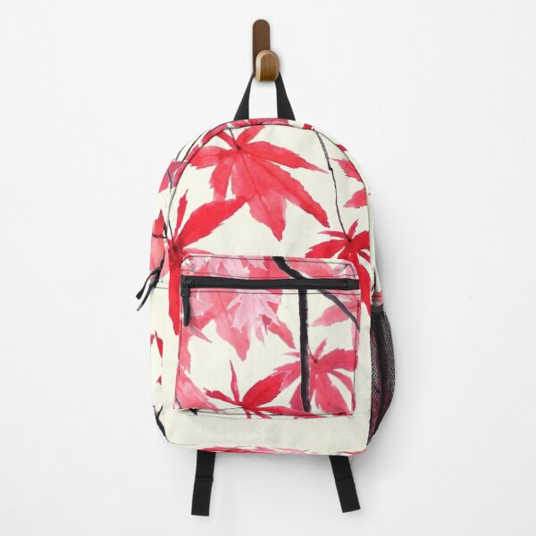 Item preview, red maple leaves watercolor painting designed and sold by ColorandColor.