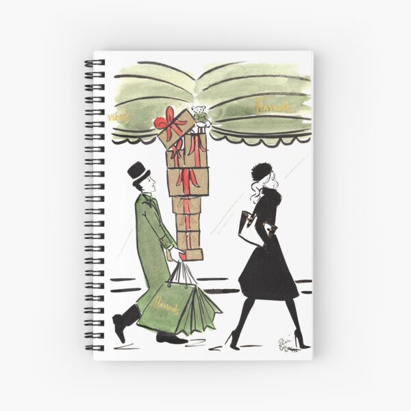 Christmas Shopping at Harrods Spiral Notebook