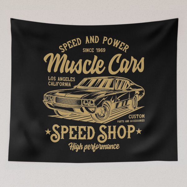 Artikelvorschau, Hochleistungs-Muscle-Cars Speed Shop – Los Angeles, Kalifornien entworfen und verkauft von Sinfamous.
