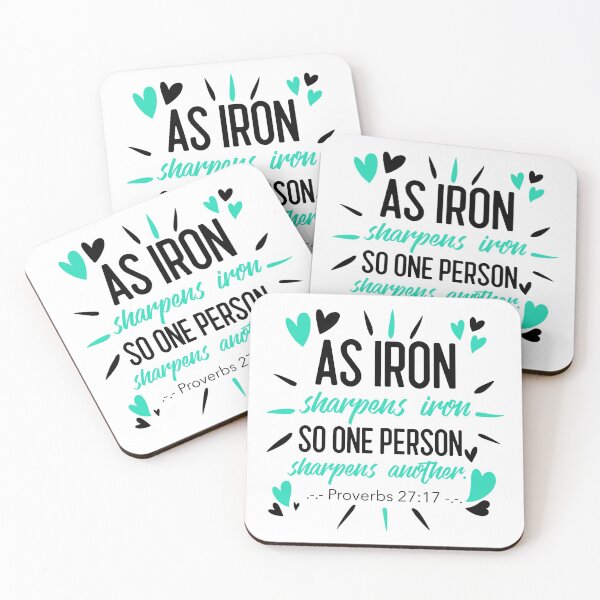 Item preview, As Iron Sharpens Iron, So One Person Sharpens Another, Proverbs 27:17 designed and sold by bugtalk.