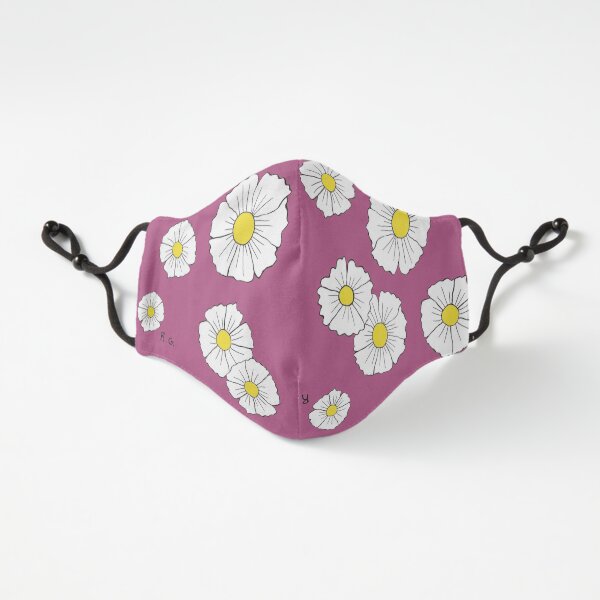 Pink Floral Print Mask Fitted 3-Layer