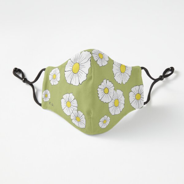 Green and White Floral Print Fitted 3-Layer