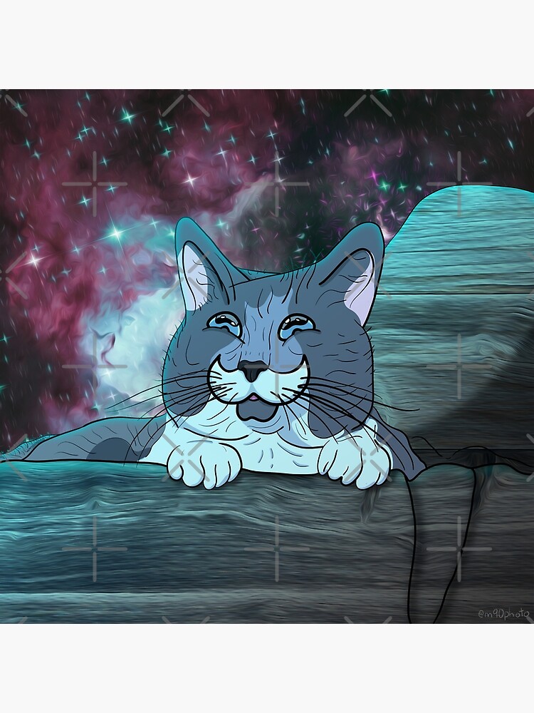 Thumbnail 3 of 3, Poster, Lucipurr IN SPACE designed and sold by m90photo.