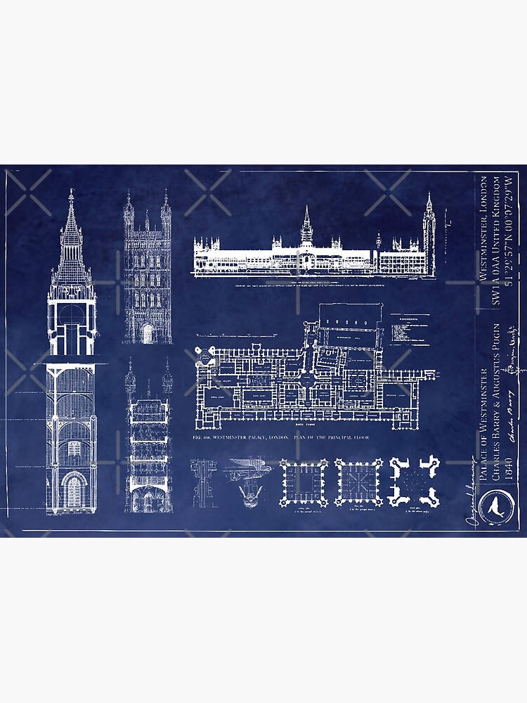 Póster «Plano De Arquitectura Del Palacio De Westminster [B]» De ...