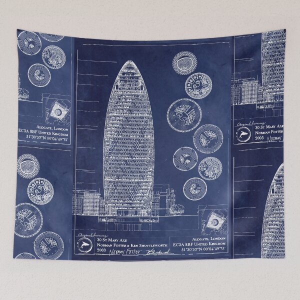 Item preview, 30 St Mary Axe Architecture Blueprint [A] designed and sold by T44BluePrints.