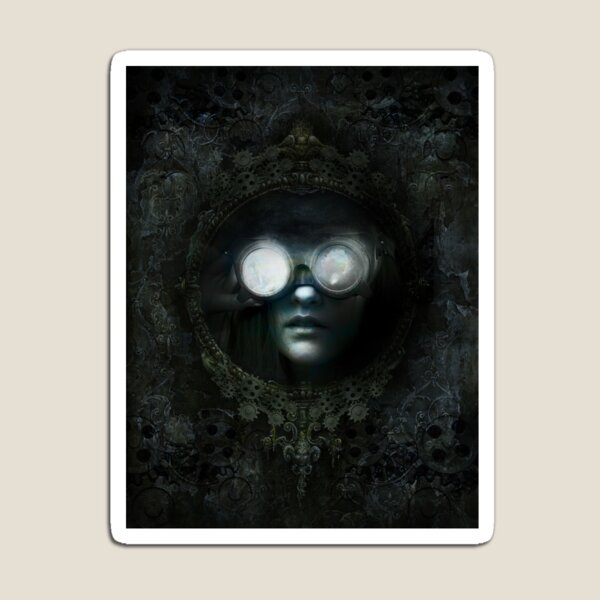 Lost Steampunk Mirror Magnet