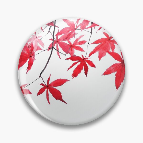 Item preview, red maple leaves watercolor painting 2 designed and sold by SelenePaintings .