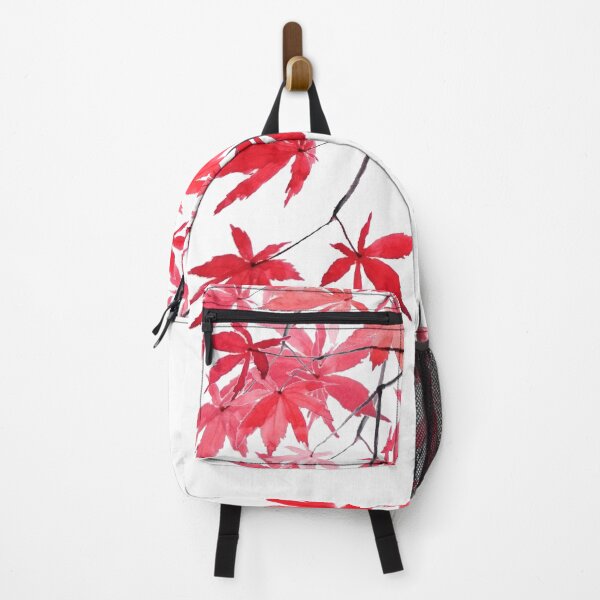 Item preview, red maple leaves watercolor painting 2 designed and sold by ColorandColor.