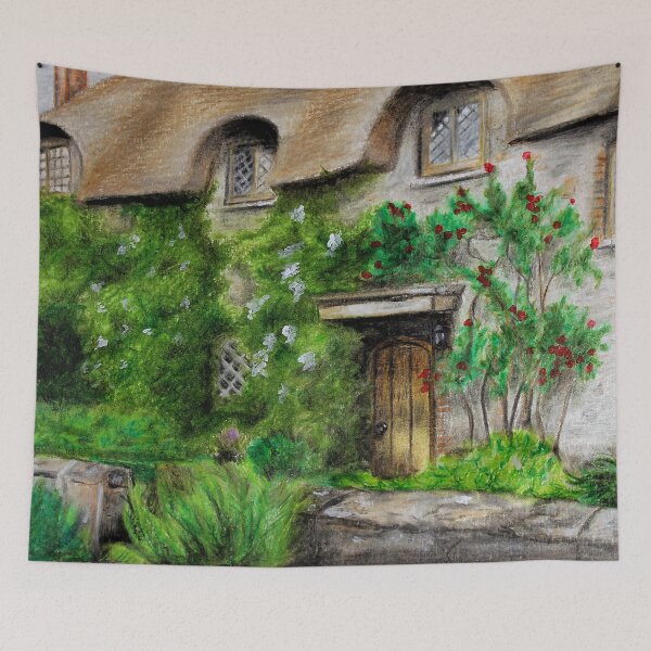 Item preview, Summer Cottage - coloured pencil designed and sold by Pansymade.