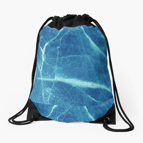 Icy Blue Drawstring Bag