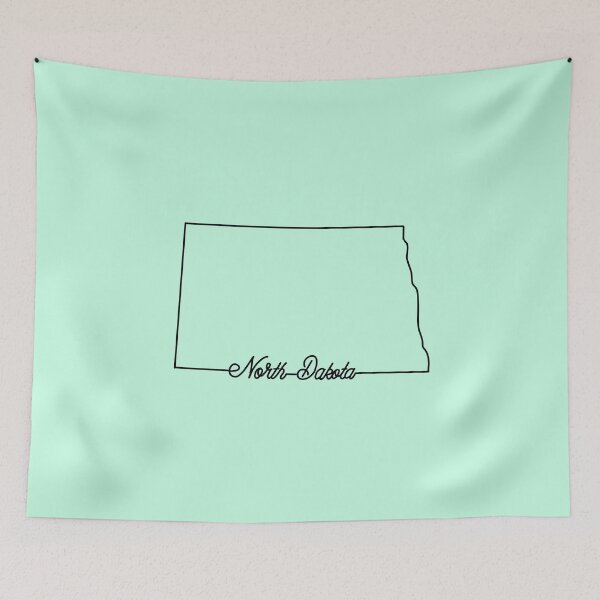Item preview, Black Outline North Dakota designed and sold by EuropaPrints.