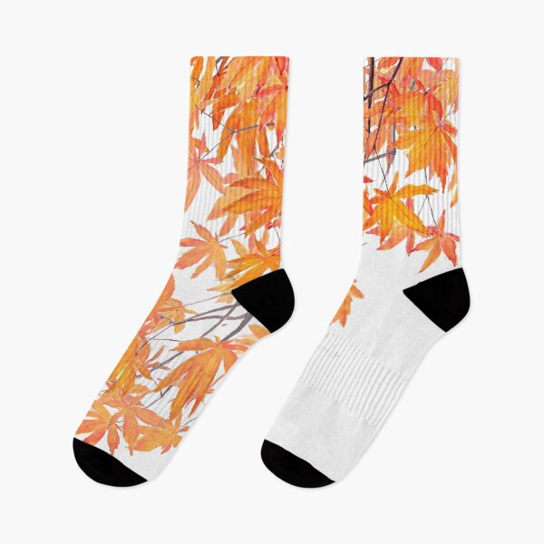 Item preview, yellow orange maple leaves 2 designed and sold by ColorandColor.