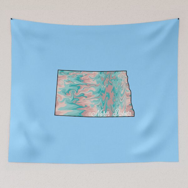 Item preview, Blue and Pink North Dakota designed and sold by EuropaPrints.