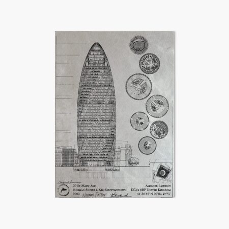 Artikel-Vorschau von 30 St Mary Axe Architekturpläne, designt und verkauft von T44BluePrints.