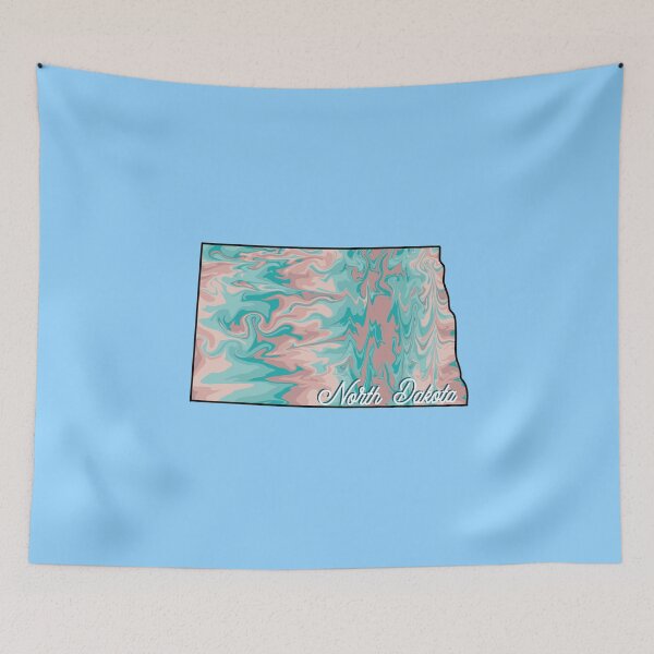 Item preview, Blue and Pink North Dakota designed and sold by EuropaPrints.