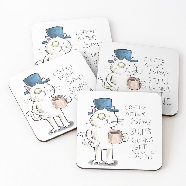 Item preview, Dapper Cat - 5pm coffee designed and sold by johnnybuzt.