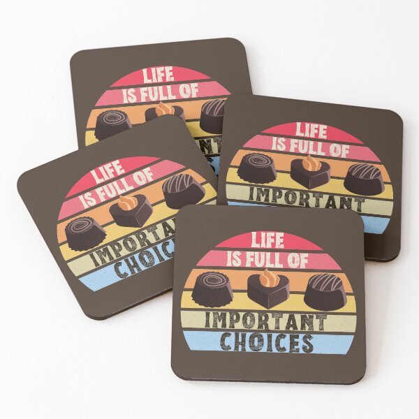Item preview, Chocolate Life is full of Important Choices, Vintage Sunset Design for Chocolate Lovers designed and sold by AmazingEcraft.