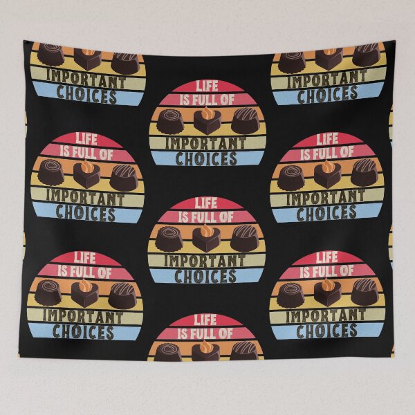 Item preview, Chocolate Life is full of Important Choices, Vintage Sunset Design for Chocolate Lovers designed and sold by AmazingEcraft.