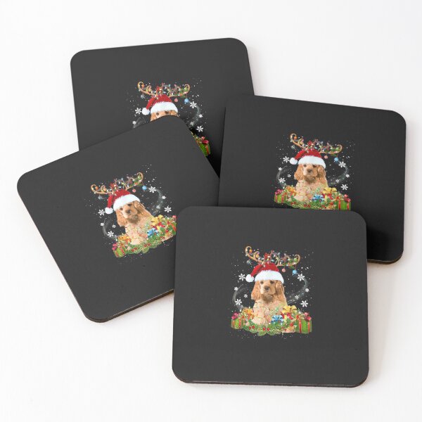 Artikelvorschau, Cocker Spaniel Rentier Weihnachtsbeleuchtung Lustiges Hund Weihnachtsgeschenk entworfen und verkauft von josephvinson689.