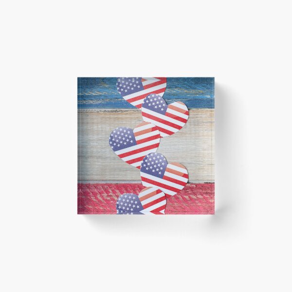 Item preview, Heart shaped USA flags designed and sold by della95.